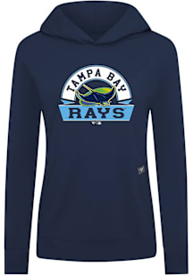 Levelwear Tampa Bay Rays Womens Navy Blue Relay Banner Arch Hooded Sweatshirt