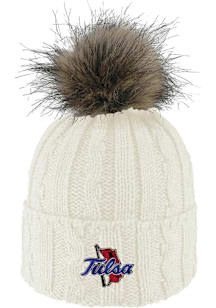 LogoFit Tulsa Golden Hurricane Ivory Alps Pom Womens Knit Hat