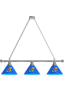 Kansas Jayhawks 3 Shade Silver Billiard Lamp
