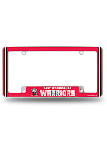 East Stroudsburg Warriors Classic All Over Chrome License Plate Frame - Silver