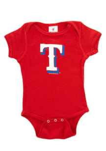 Texas Rangers Baby Red One Piece Short Sleeve One Piece