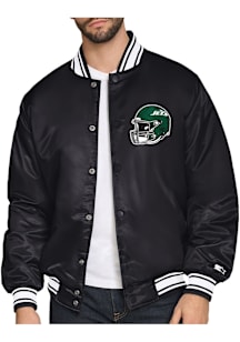 Starter New York Jets Mens Black Triangle Satin Varisty Medium Weight Jacket