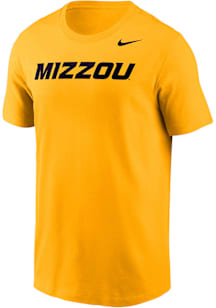 Nike Missouri Tigers Gold Legend Wordmark Short Sleeve T Shirt