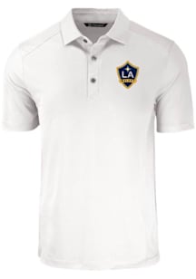Cutter and Buck LA Galaxy Mens White Forge Recycled Short Sleeve Polo