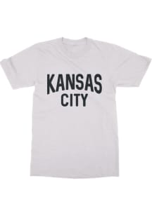 Rally Kansas City Youth White Wordmark Arch Short Sleeve T Shirt