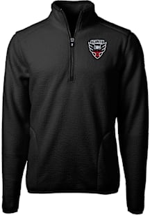 Cutter and Buck DC United Mens Black Cascade Sherpa Long Sleeve Qtr Zip Pullover