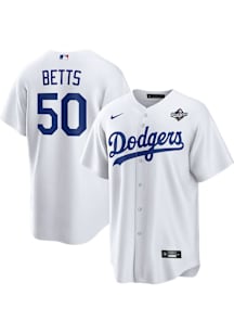 Mookie Betts Los Angeles Dodgers Mens Replica 2025 World Series Participant Jersey - White