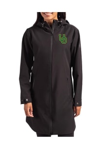 Womens Oregon Ducks Black Cutter and Buck Camano Light Weight Jacket