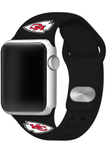 Kansas City Chiefs Black Silicone Sport Apple Watch Band