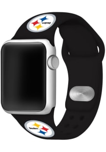 Pittsburgh Steelers Black Silicone Sport Apple Watch Band
