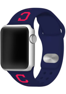 Cleveland Indians Navy Blue Silicone Sport Apple Watch Band