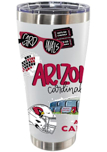 Arizona Cardinals Cheer 30oz Stainless Steel Tumbler - White