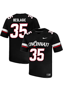 Dino Beslagic Nike Mens Black Cincinnati Bearcats NIL Name And Number Football Jersey