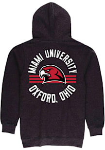 Summit Sportswear Miami RedHawks Mens Charcoal Arch Mascot Long Sleeve Full Zip Jacket