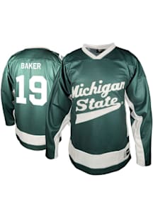 Genuine Collective Austin Baker Michigan State Spartans Mens Green NIL Hockey Jersey