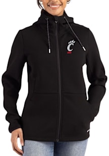 Womens Cincinnati Bearcats Black Cutter and Buck Epic Comfort Full Zip Light Weight Jacket