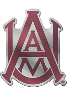 Alabama A&M Bulldogs Laser Cut Metallic Team Color Car Emblem - Maroon