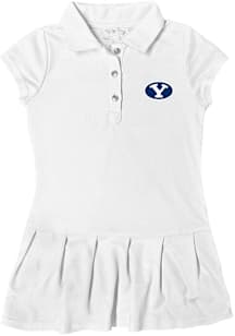 BYU Cougars Toddler Girls White Caroline Short Sleeve Dress