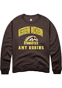 Amy Robins Western Michigan Broncos Mens Brown NIL Arch Logo Player Crew