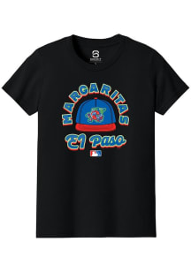 Summit Sportswear El Paso Chihuahuas Youth Black Circle Cap Copa Short Sleeve T-Shirt