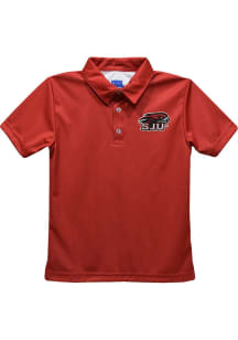 Vive La Fete Saint Josephs Hawks Youth Cardinal Team Short Sleeve Polo Shirt