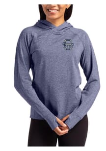 Womens Penn State Nittany Lions Navy Blue Cutter and Buck Vault Adapt Knit Hood Hooded Sweatshirt