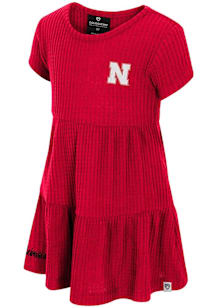 Colosseum Nebraska Cornhuskers Toddler Girls Red Beautopia Short Sleeve Dress