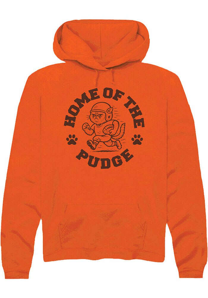 Summit Sportswear Ohio Mens ORANGE Home of the Pudge Angry Hoodie