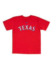 Majestic Texas Rangers Youth Red Youth Wordmark Short Sleeve T-Shirt