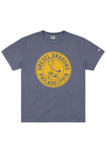 Drexel Dragons Navy Blue Homefield 1950s Logo Short Sleeve Fashion T Shirt