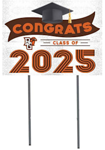 Bowling Green Falcons KH Sports Fan 18x24 Yard Sign with Stakes Class of 2025 Yard Sign - White