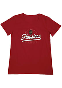 Indiana Hoosiers Womens Red Sistas Jr Short Sleeve T-Shirt