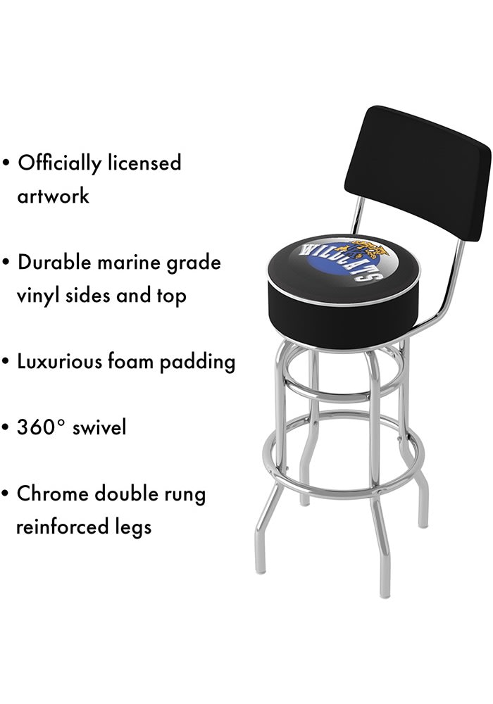 Kentucky Wildcats Throwback Padded Back Pub Stool