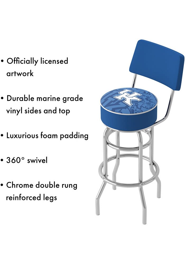 Kentucky Wildcats Fade Padded Pub Stool