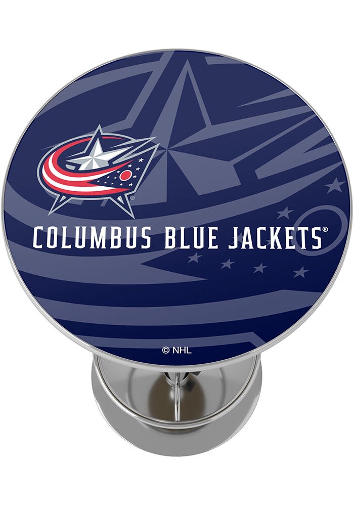 Columbus Blue Jackets Wordmark and Logo Acrylic Top Pub Table