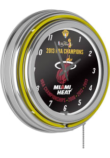 Miami Heat Retro Neon Wall Clock