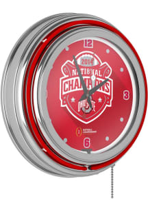Red Ohio State Buckeyes Retro Neon Wall Clock