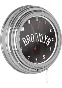 Brooklyn Nets Retro Neon Wall Clock