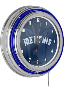 Memphis Grizzlies Retro Neon Wall Clock
