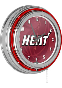 Miami Heat Retro Neon Wall Clock