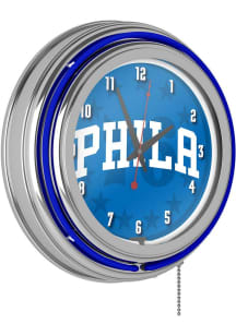 Philadelphia 76ers Retro Neon Wall Clock