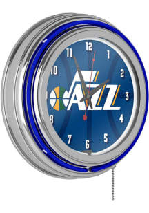Utah Jazz Retro Neon Wall Clock