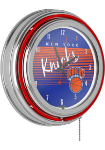 New York Knicks Hardwood Classic Retro Neon Wall Clock