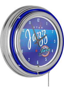 Utah Jazz Retro Neon Wall Clock