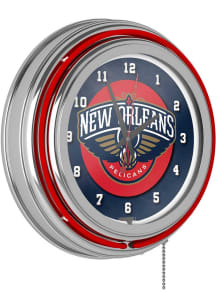 New Orleans Pelicans Retro Neon Wall Clock