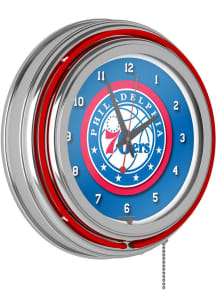 Philadelphia 76ers Retro Neon Wall Clock