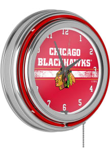 Chicago Blackhawks Retro Neon Wall Clock