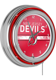 New Jersey Devils Retro Neon Wall Clock