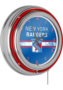 New York Rangers Retro Neon Wall Clock