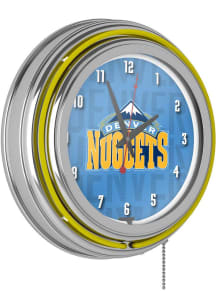 Denver Nuggets Retro Neon Wall Clock